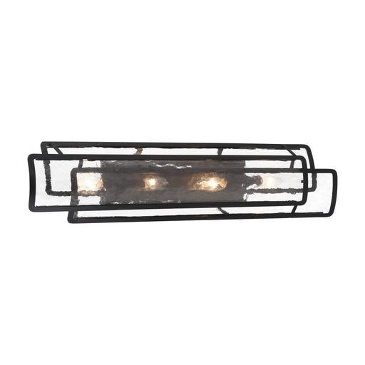 Bella Collina 4 Light Bath Vanity in Coal Finish with Clear Rock-Pressed Glass - Minka-Lavery