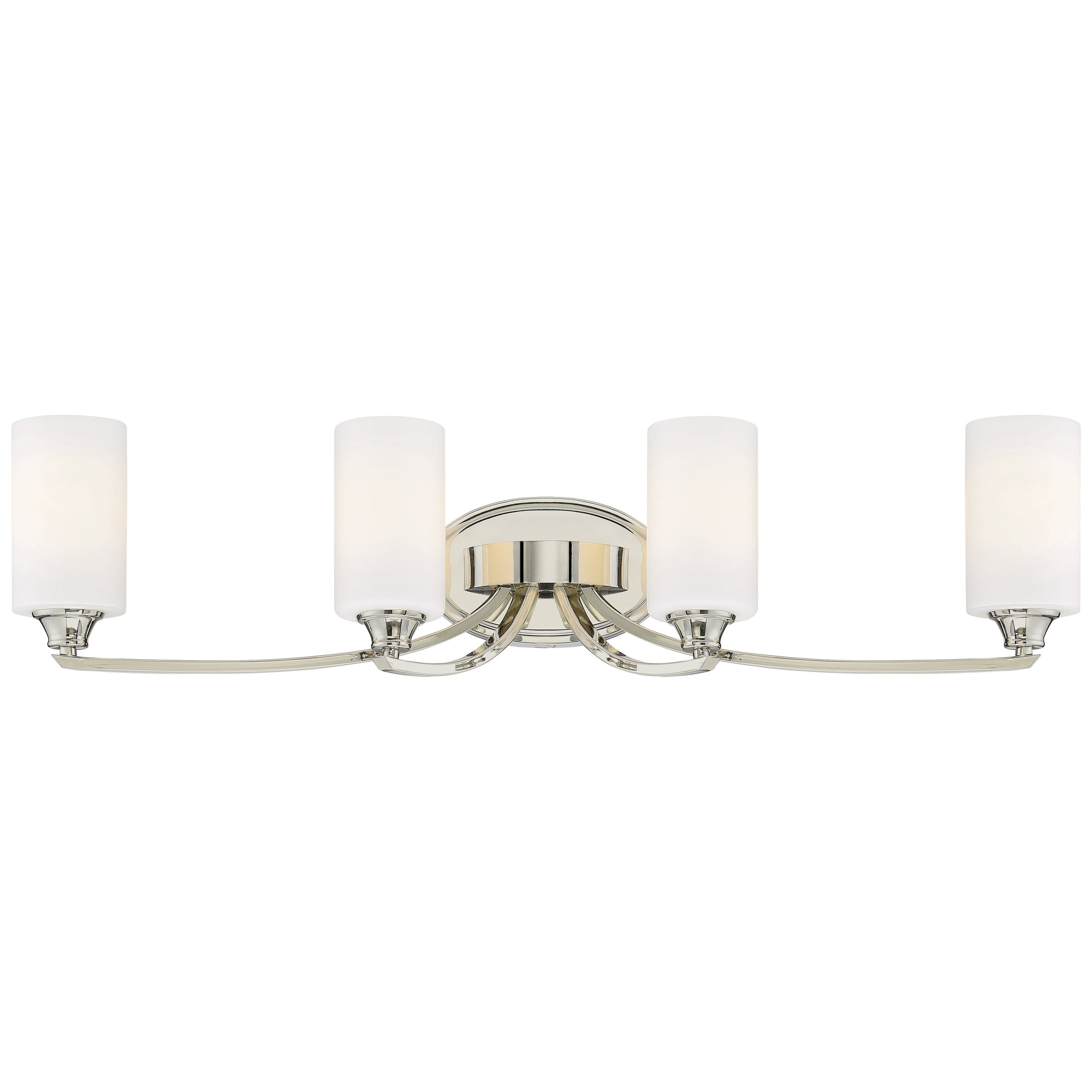 Tilbury 4 Light Bath in Polished Nickel with Etched Opal Glass - Minka-Lavery