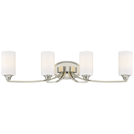 Tilbury 4 Light Bath in Polished Nickel with Etched Opal Glass - Minka-Lavery