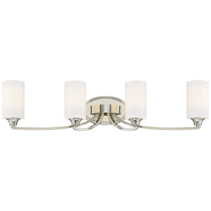Tilbury 4 Light Bath in Polished Nickel with Etched Opal Glass - Minka-Lavery