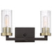 Ainsley Court 2 Light Bath in Aged Kinston Bronze with Brushed Brass Highlights - Minka-Lavery