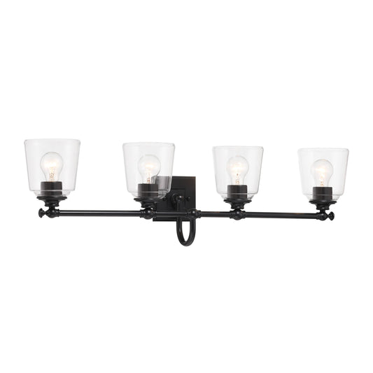 Antonia 4 Light Vanity in Coal Black Finish - Minka-Lavery