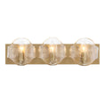 Load image into Gallery viewer, Elora 3-Light Vanity - Legacy Brass with Clear Textured Handmade Glass - Minka-Lavery
