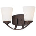 Overland Park 2 Light Bath in Vintage Bronze with Etched White Glass - Minka-Lavery