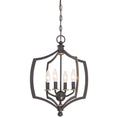 Load image into Gallery viewer, Middletown 4 Light Mini Chandelier in Downton Bronze Finish with Gold Highlights - Minka-Lavery
