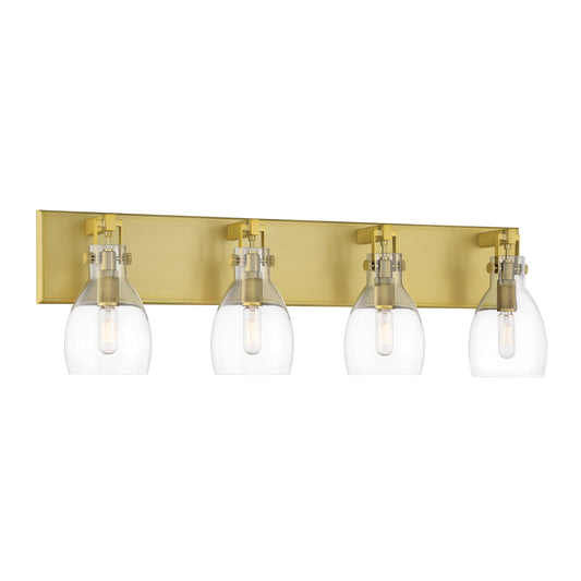 Tiberia 4 Light Bath in Soft Brass Finish with Clear Glass - Minka-Lavery