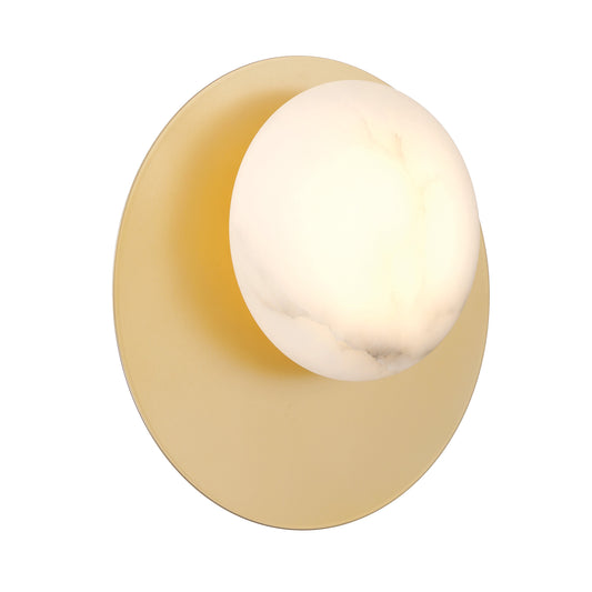 Zill 1 LED Light Wall Sconce in Lily Gold Finish with Alabaster Shade - Minka-Lavery