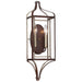 Astrapia Wall Sconce with Dark Rubbed Sienna and Aged Silver Finish - Minka-Lavery