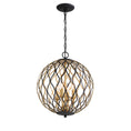 Load image into Gallery viewer, Gilded Glam 4 Light Pendant in Sand Coal with Painted and Plated Honey Gold - Minka-Lavery
