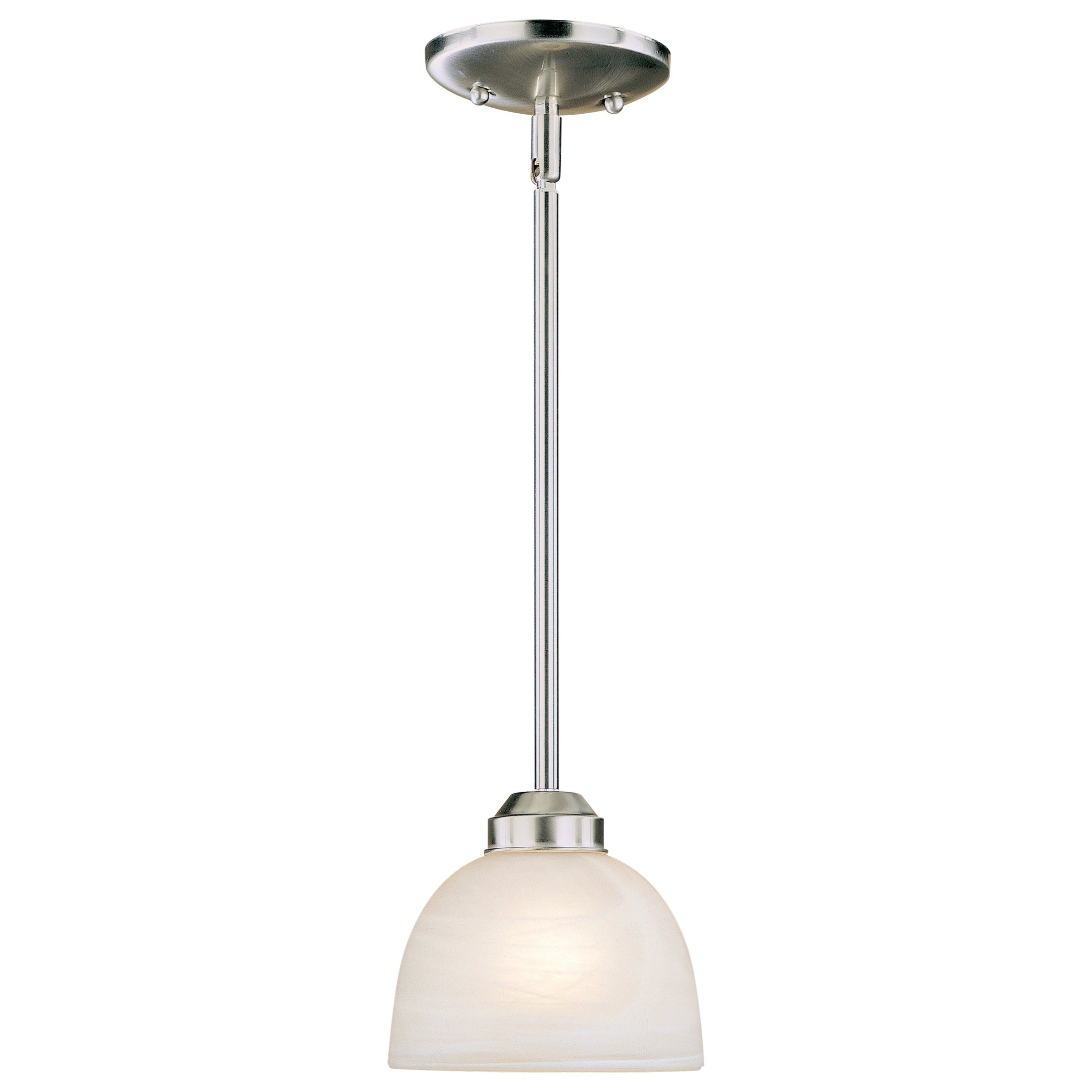 Paradox™ 1 Light Mini Pendant in Brushed Nickel Finish with Etched Marble Glass - Minka-Lavery