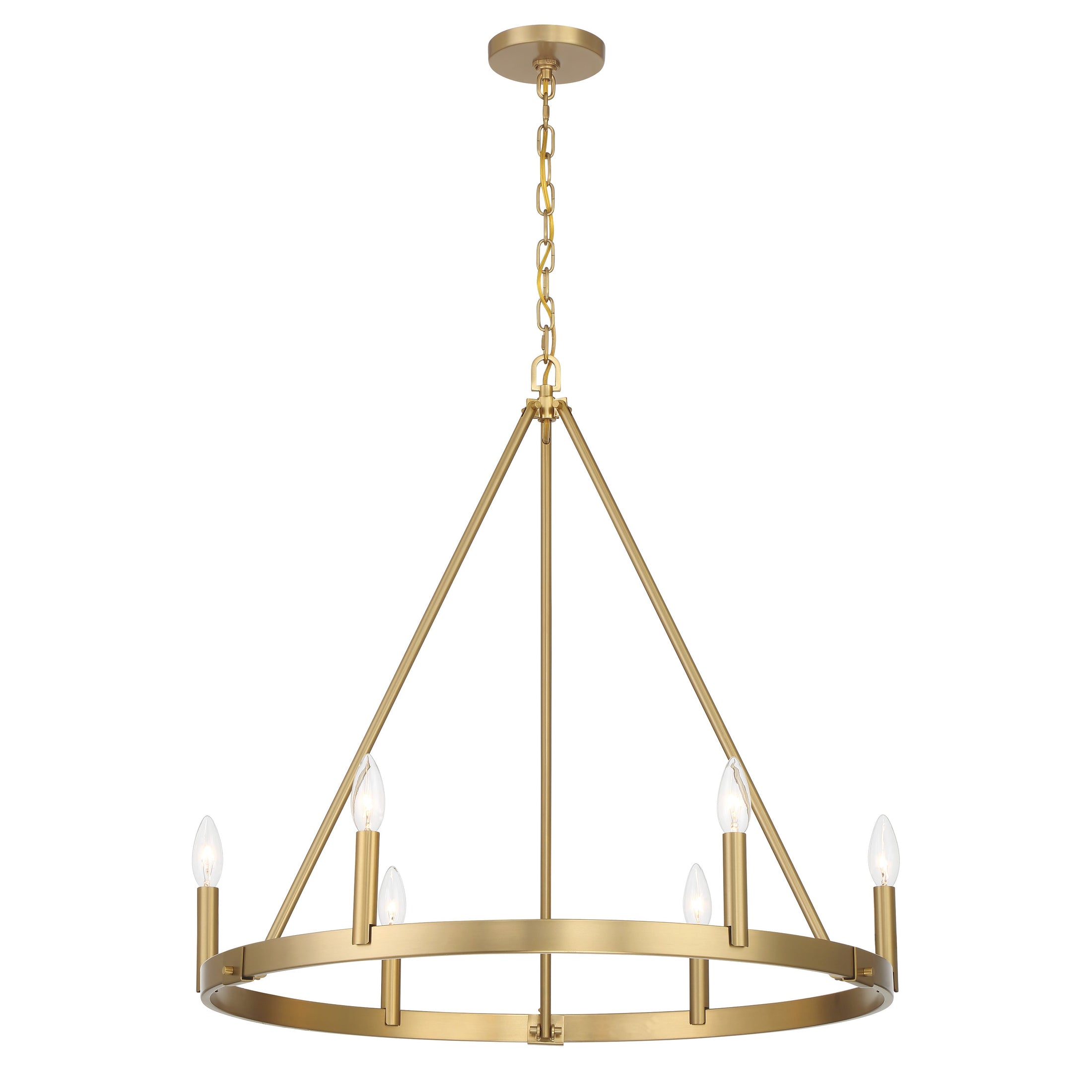 Dutton 6 Light Chandelier in Signature Brass Finish - Minka-Lavery