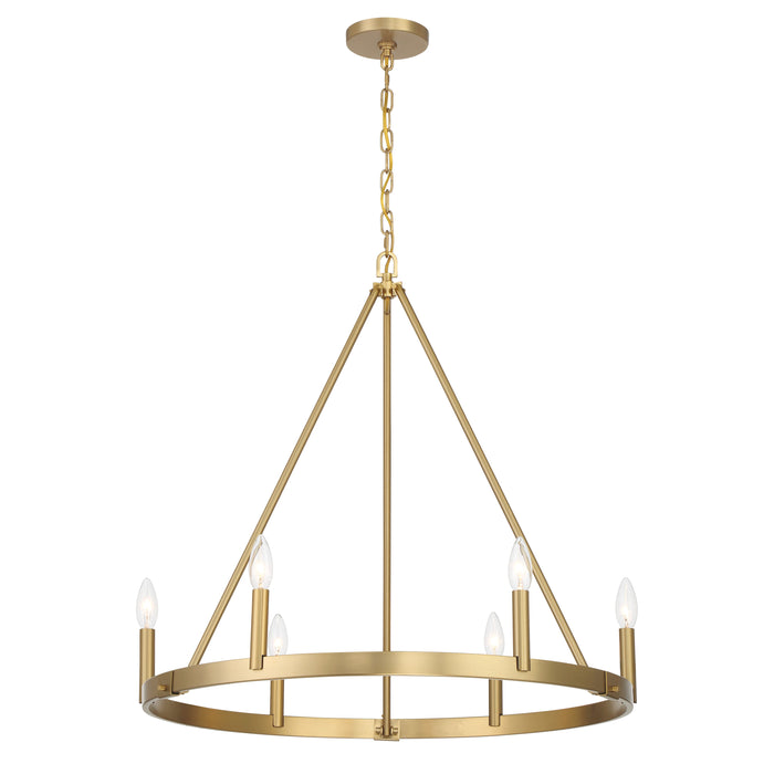 Dutton 6 Light Chandelier in Signature Brass Finish - Minka-Lavery