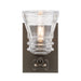 Graham Avenue Graham Avenue - 1 Light Bath Smoked Iron and Brushed Nickel with Clear Pressed Glass - Minka-Lavery