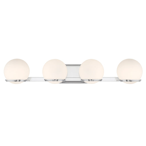 Hollywood Nights LED 4 Light Bath in Chrome Finish with Etched Opal Glass - Minka-Lavery