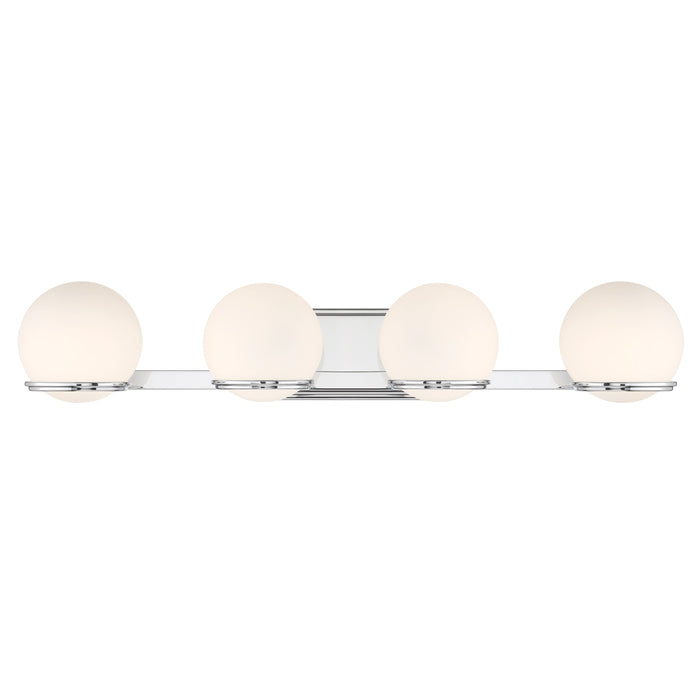 Hollywood Nights LED 4 Light Bath in Chrome Finish with Etched Opal Glass - Minka-Lavery