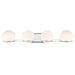 Hollywood Nights LED 4 Light Bath in Chrome Finish with Etched Opal Glass - Minka-Lavery