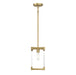 Oro District 1 Light Mini Pendant in Soft Brass Finish with Clear Acrylic Accents - Minka-Lavery
