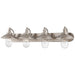 Downtown Edison 4 Light Bath Light in a Brushed Nickel Finish with Clear Glass - Minka-Lavery