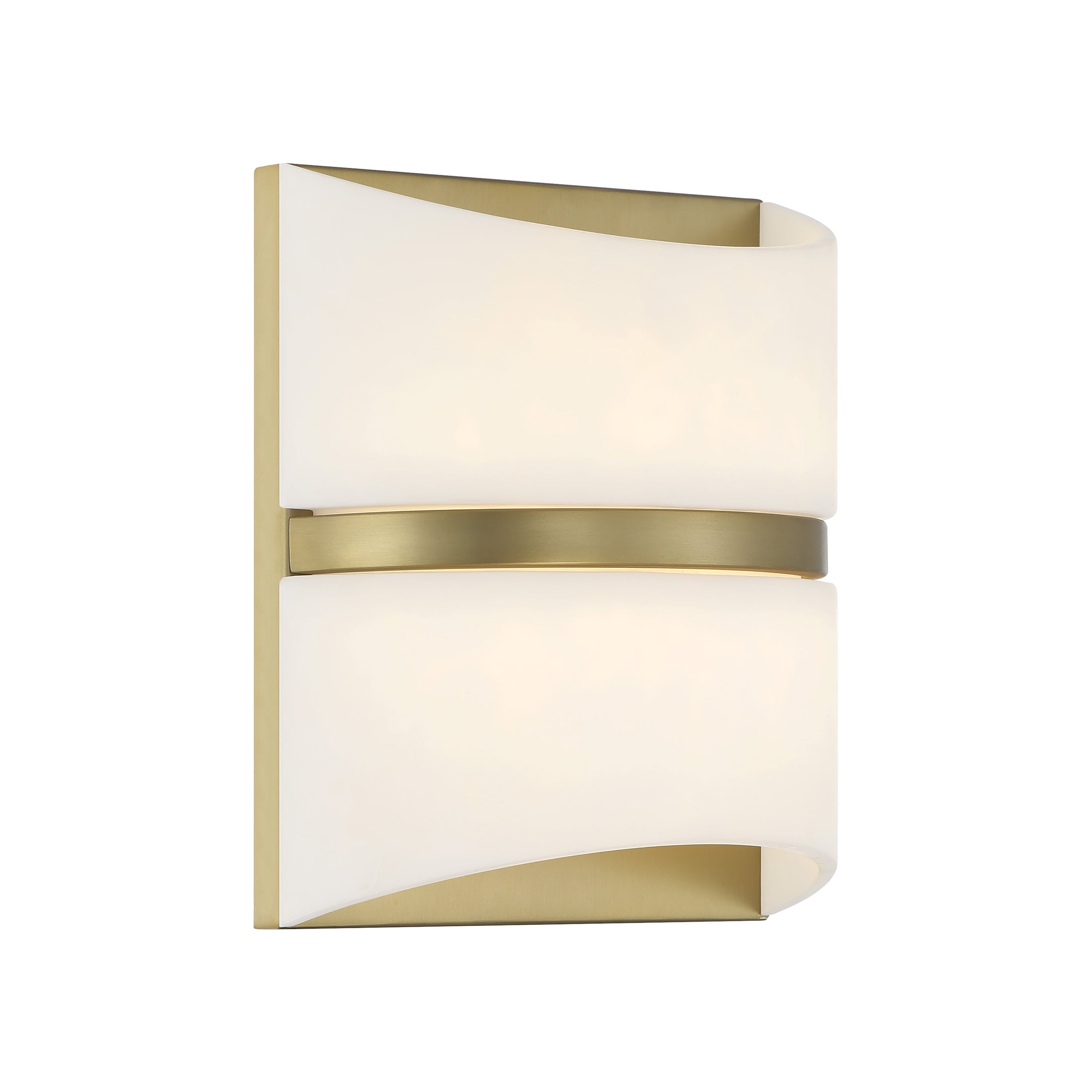 Velaux 10.5" LED Wall Sconce in Soft Brass Finish with Faux Alabaster - Minka-Lavery