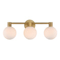 Load image into Gallery viewer, Fenton 3-Light Vanity - Legacy Brass with White Striped Glass - Minka-Lavery
