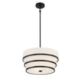 Load image into Gallery viewer, Cascade 3 Light Pendant in Coal Finish with White Linen Shade - Minka-Lavery
