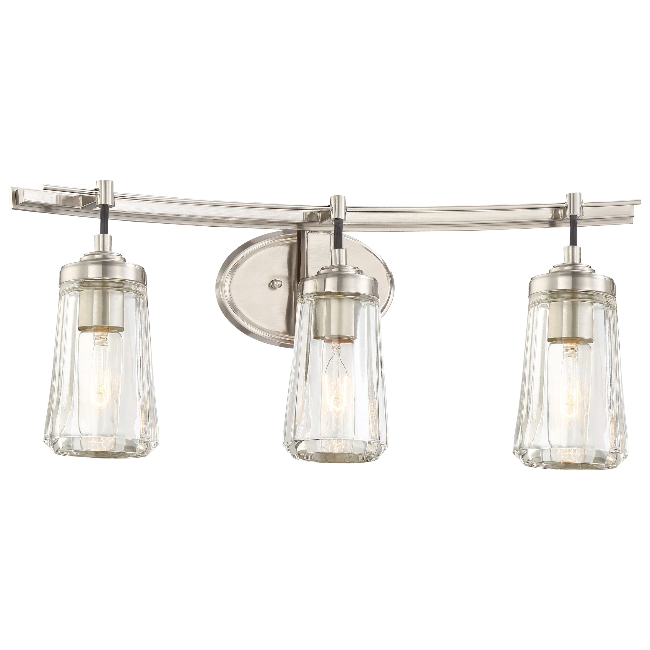 Poleis 3 Light Bath in Brushed Nickel Finish with Clear Glass - Minka-Lavery