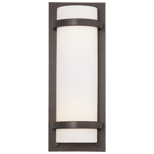 Fieldale Lodge 2 Light Wall Sconce in Smoked Iron Finish with Etched White Glass - Minka-Lavery