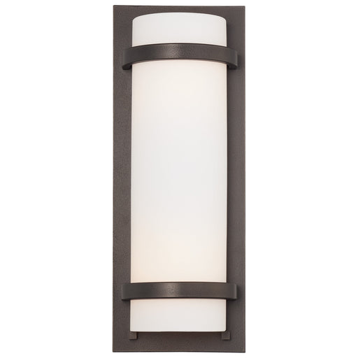 Fieldale Lodge 2 Light Wall Sconce in Smoked Iron Finish with Etched White Glass - Minka-Lavery