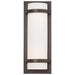 Fieldale Lodge 2 Light Wall Sconce in Smoked Iron Finish with Etched White Glass - Minka-Lavery