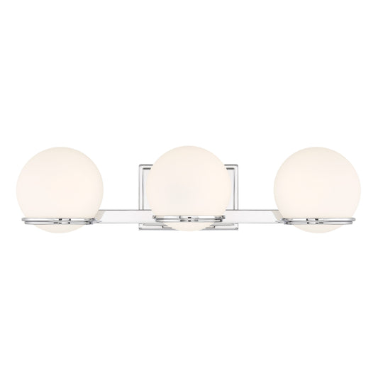 Hollywood Nights LED 3 Light Bath in Chrome Finish with Etched Opal Glass - Minka-Lavery