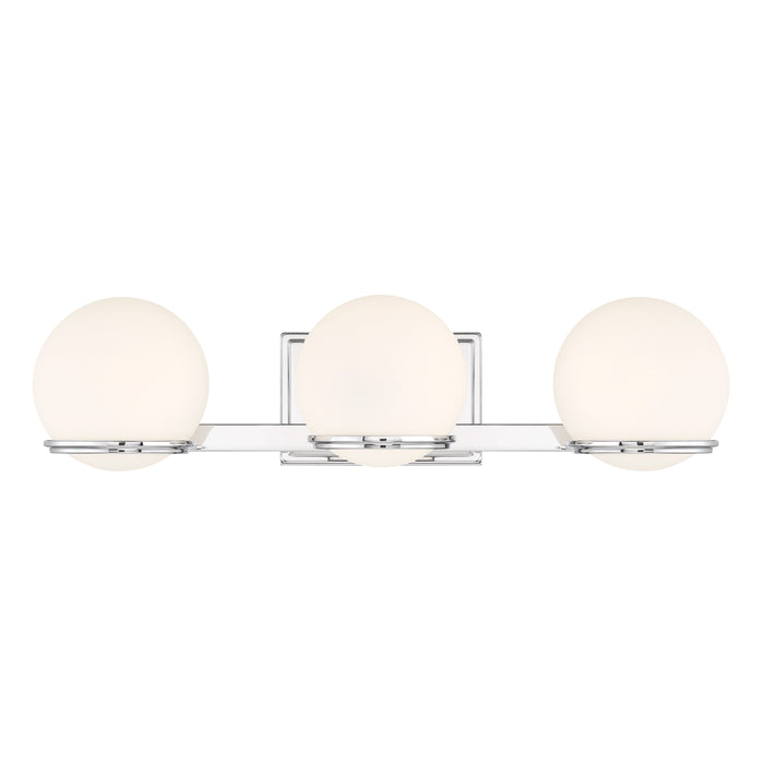 Hollywood Nights LED 3 Light Bath in Chrome Finish with Etched Opal Glass - Minka-Lavery