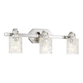 Load image into Gallery viewer, Crystal Kay 3 Light Bath Vanity in Chrome, Reversible, with Clear Pressed Glass - Minka-Lavery
