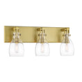 Load image into Gallery viewer, Tiberia 3 Light Bath in Soft Brass Finish with Clear Glass - Minka-Lavery
