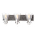 Garrison Garrison - 3 Light Bath - Brush Nickel with Shale Wood - Seeded Glass - Minka-Lavery