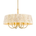 Load image into Gallery viewer, Hellia 6-Light Pendant - Legacy Brass with Natural Abaca Rope - Minka-Lavery
