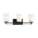 Parsons Studio 3 Light Bath in Sand Coal Finish with Clear and Etched White Glass - Minka-Lavery