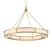 Velaris LED Pendant - Legacy Brass with Faux Alabaster - Minka-Lavery