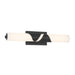 Grafton LED Vanity Light - Dark Matte Black with Etched White Glass - Minka-Lavery