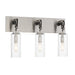Pullman Junction 3 Light Bath in Brushed Nickel and Coal Finish with Clear Glass - Minka-Lavery