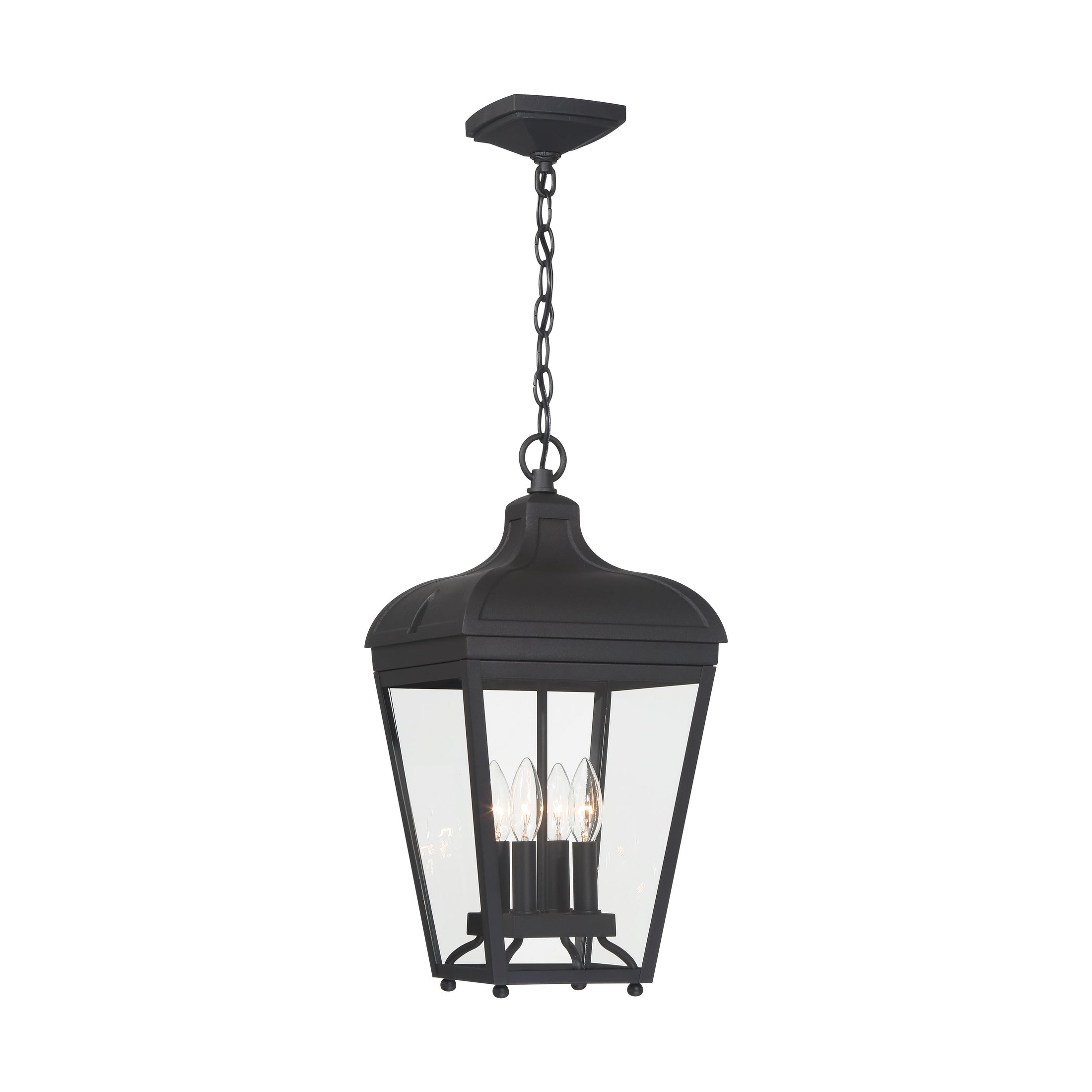 Marquee 4 Light Chain Hung in Sand Coal Finish With metal Candle Sleeves - Minka-Lavery