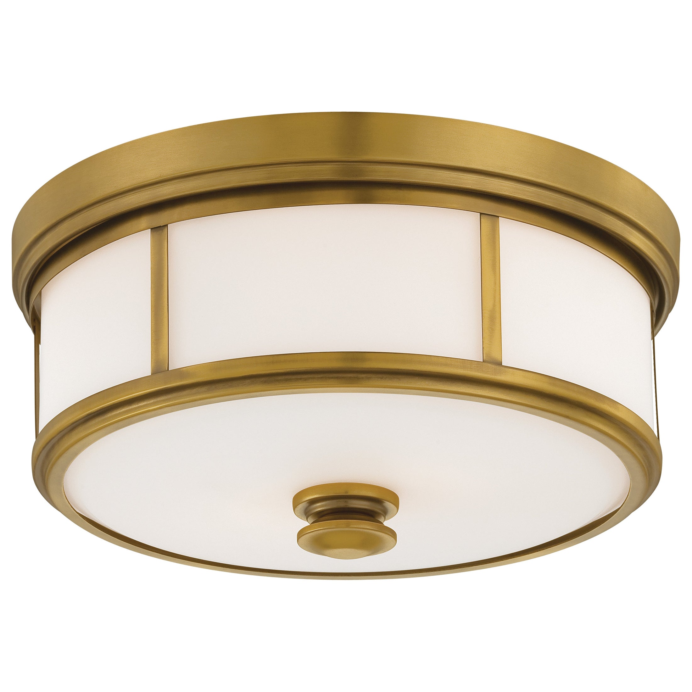 Harbour Point 2 Light Flush Mount in Liberty Gold Finish with Etched Opal Glass - Minka-Lavery