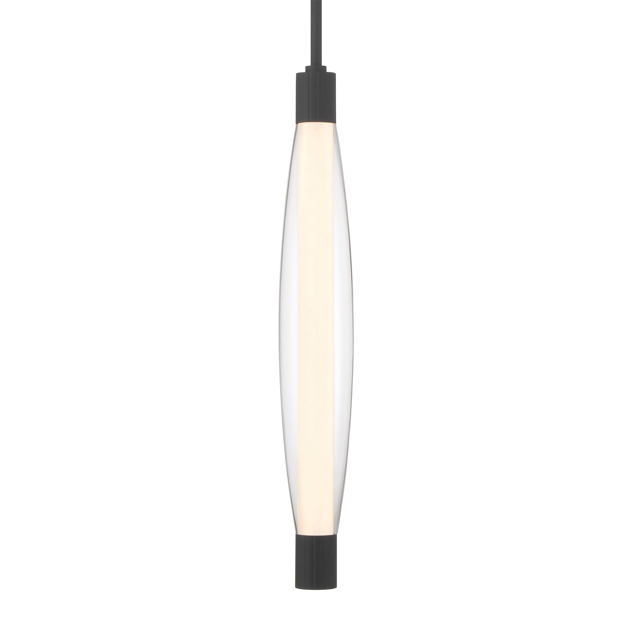 Verto LED Pendant - Dark Matte Black with Clear Glass - Minka-Lavery