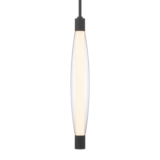Verto LED Pendant - Dark Matte Black with Clear Glass - Minka-Lavery