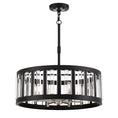 Load image into Gallery viewer, Majestic Splendor 6 Light Pendant Fixture in Metal with Acrylic Accents in Sand Coal and Polished Nickel Finish - Minka-Lavery
