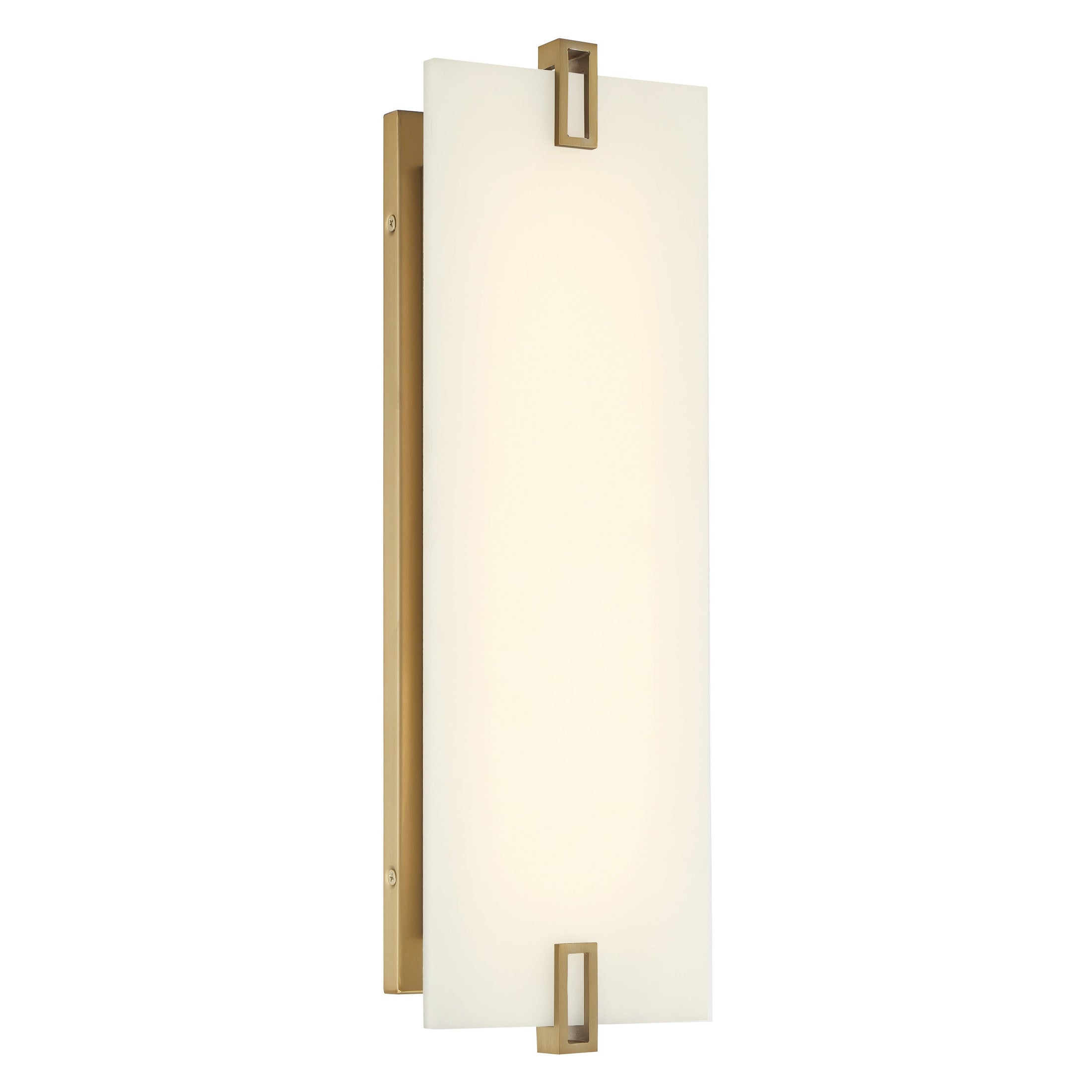 Aizen 19" LED Wall Sconce in Soft Brass Finish with Faux Alabaster - Minka-Lavery