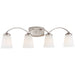 Overland Park 4 Light Bath in a Brushed Nickel Finish with Etched Opal Glass - Minka-Lavery