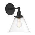 Load image into Gallery viewer, Barwell 1 Light Wall Sconce in Coal Black with Clear Glass - Minka-Lavery
