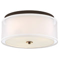 Load image into Gallery viewer, Studio 5 3 Light Flush Mount in Painted Bronze with Natural Brushed Brass Finish - Minka-Lavery
