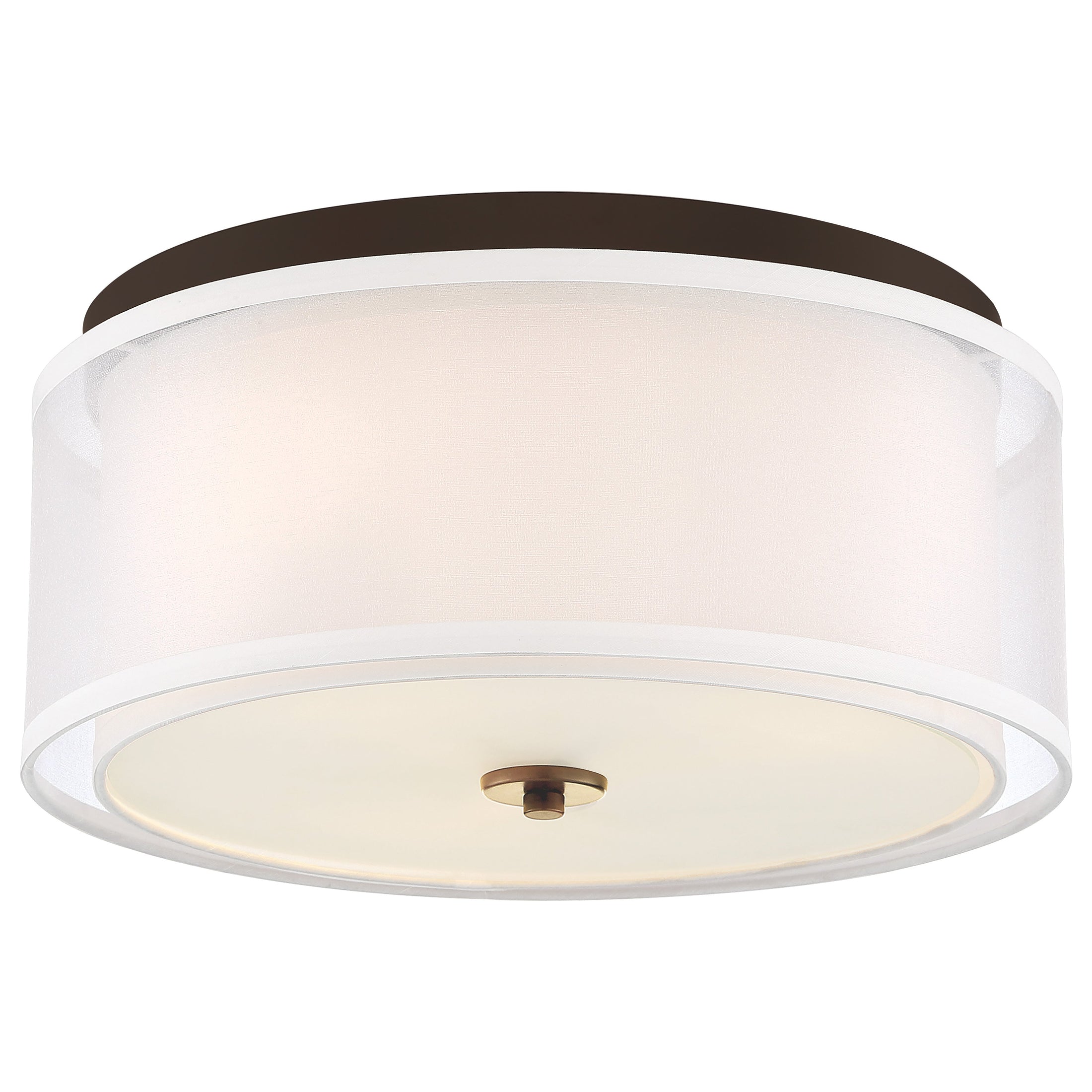 Studio 5 3 Light Flush Mount in Painted Bronze with Natural Brushed Brass Finish - Minka-Lavery