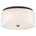 Studio 5 3 Light Flush Mount in Painted Bronze with Natural Brushed Brass Finish - Minka-Lavery
